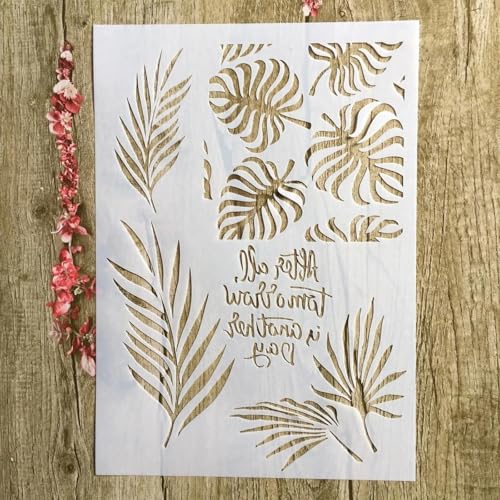 Wiederverwendbare Schablonen, 29 x 21 cm, Buchstaben-Blumen-Schablone zum Malen auf Holz, Möbel, Boden, Dekoration, Heimwerkerbedarf, Stil 3 Wiederverwendbare Schablonen, 29 x 21 cm, Buchstaben-Blumen-Schablone zum Malen auf Holz, Möbel, Boden, Dekoration, Heimwerkerbedarf, Stil 3 von FOSANGNANTU