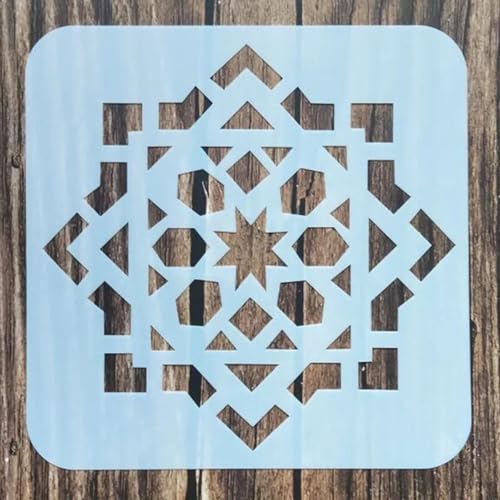 Wiederverwendbare Schablonen, 30 x 30 cm, Blumenschablone zum Malen auf Holz, Möbel, Boden, Dekoration, Heimwerkerbedarf, Stil 1 Wiederverwendbare Schablonen, 30 x 30 cm, Blumenschablone zum Malen auf Holz, Möbel, Boden, Dekoration, Heimwerkerbedarf, Stil 1 von FOSANGNANTU