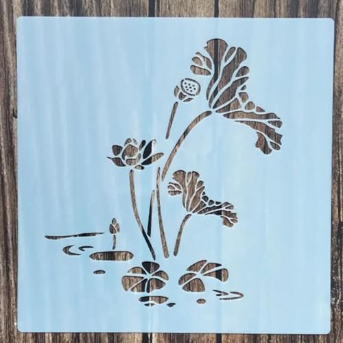 Wiederverwendbare Schablonen, 5 x 15 cm, Blumenschablone zum Malen auf Holz, Möbel, Boden, Dekoration, Heimwerkerbedarf, Stil 10 von FOSANGNANTU