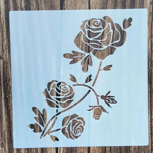 Wiederverwendbare Schablonen, 5 x 15 cm, Blumenschablone zum Malen auf Holz, Möbel, Boden, Dekoration, Heimwerkerbedarf, Stil 9 Wiederverwendbare Schablonen, 5 x 15 cm, Blumenschablone zum Malen auf Holz, Möbel, Boden, Dekoration, Heimwerkerbedarf, Stil 9 von FOSANGNANTU