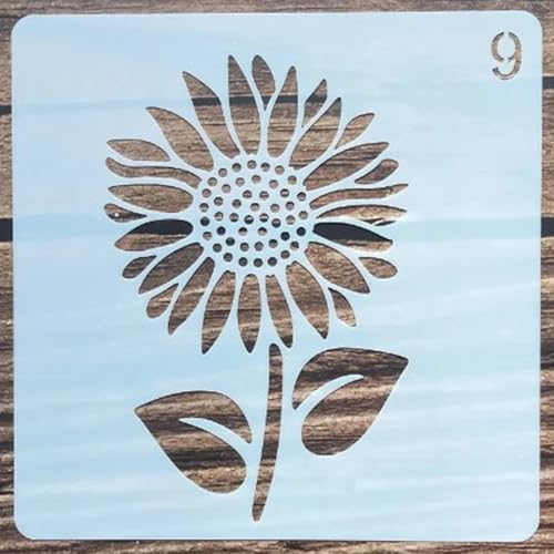 Wiederverwendbare Schablonen, Blumengirlande, Schablone zum Malen auf Holz, Möbel, Boden, Dekoration, Heimwerkerbedarf, Stil 3, 13 x 13 cm Wiederverwendbare Schablonen, Blumengirlande, Schablone zum Malen auf Holz, Möbel, Boden, Dekoration, Heimwerkerbedarf, Stil 3, 13 x 13 cm von FOSANGNANTU