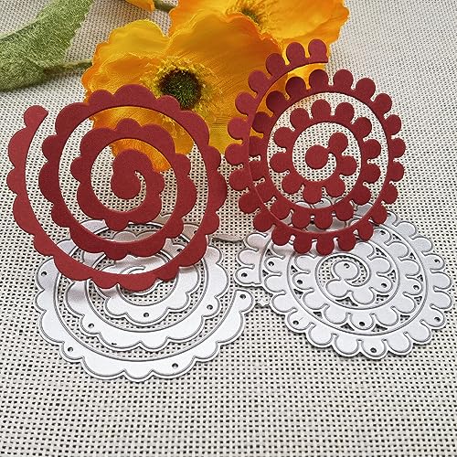 Stanzschablone, 12 x 6,1 cm, Girlande, Spirale, Blume, Stanzformen Schablonen für dekorative Prägung, Handarbeitsvorlage Stanzschablone, 12 x 6,1 cm, Girlande, Spirale, Blume, Stanzformen Schablonen für dekorative Prägung, Handarbeitsvorlage von FOSANGPUSHI