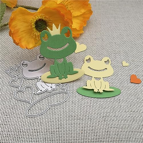 Stanzschablone, 5,5 x 6,6 cm, Lotusblatt-Frosch-Rahmen, Metall-Stanzformen, Schablonen für dekorative Prägung, Handarbeitsvorlage Stanzschablone, 5,5 x 6,6 cm, Lotusblatt-Frosch-Rahmen, Metall-Stanzformen, Schablonen für dekorative Prägung, Handarbeitsvorlage von FOSANGPUSHI