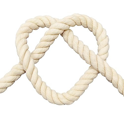 FOSER Baumwollseil, Makramee Garn, BaumwollKordel für DIY Handwerk, Dekorative Projekte, Haustier Spielzeug (6mm(20M)) von FOSER