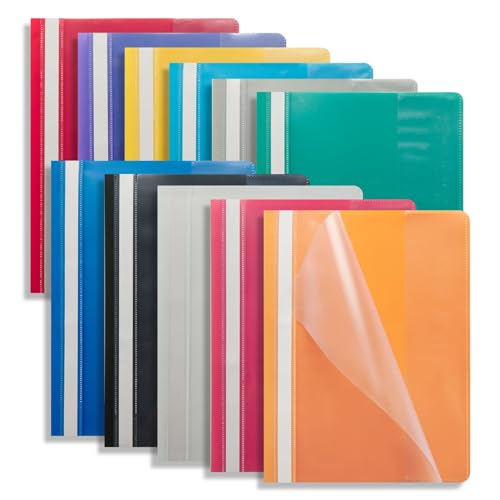 FOSHISY 22 Stück A4-Projektmappen, Kunststoff-Präsentations-Dokumentenmappen, Berichtsorganisator mit transparentem Deckel und 2 Zinken FOSHISY 22 Stück A4-Projektmappen, Kunststoff-Präsentations-Dokumentenmappen, Berichtsorganisator mit transparentem Deckel und 2 Zinken von FOSHISY