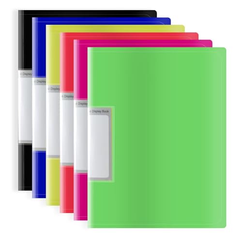 FOSHISY Präsentationsmappe A4, A4-Präsentationsmappe mit Kunststofftaschen, 30 Taschen, Projektmappe, Polly Pocket Ordner mit Hülle, 350 Mikron Einband mit 30 Mikron Seiten, 6 Stück FOSHISY Präsentationsmappe A4, A4-Präsentationsmappe mit Kunststofftaschen, 30 Taschen, Projektmappe, Polly Pocket Ordner mit Hülle, 350 Mikron Einband mit 30 Mikron Seiten, 6 Stück von FOSHISY