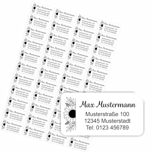 Adressaufkleber - 44 Stück Personalisierte Aufkleber mit Name und Adresse für Deine Post oder zur Kennzeichnung Deiner persönlichen Sachen(Style11) von FOTOFOL