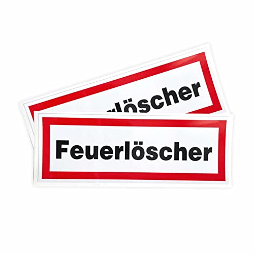 Aufkleber Feuerlöscher 21x7,5 cm - für Außen- und Innenbereich - Feuerlöscher Sticker von FOTOFOL