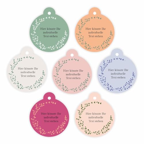 Etiketten Geschenkanhänger - Taufe Geburt Kommunion Konfirmation Hochzeit -Anhängeetiketten für Tischdeko, Tüten, Danksagungen - Etiketten für die Kennzeichnung von Produkten - 50er SET (Style 1) von FOTOFOL
