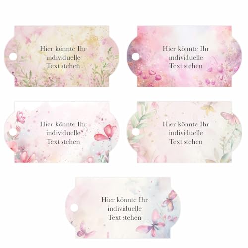 Etiketten Geschenkanhänger - Taufe Geburt Kommunion Konfirmation Hochzeit -Anhängeetiketten für Tischdeko, Tüten, Danksagungen - Etiketten für die Kennzeichnung von Produkten - 50er SET (Style 2) von FOTOFOL