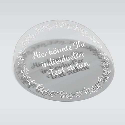 FOTOFOL transparente Aufkleber - Personalisierte Aufkleber mit Wunschtext - 4,5 cm Runde Aufkleber Etiketten für Geschenk, Hochzeit, Taufe, Produkt, Geburtstag (Style 2) von FOTOFOL