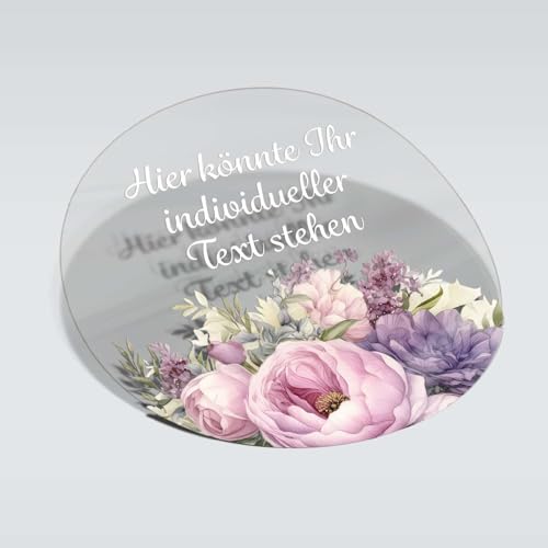 FOTOFOL transparente Aufkleber - Personalisierte Aufkleber mit Wunschtext - 4,5 cm Runde Aufkleber Etiketten für Geschenk, Hochzeit, Taufe, Produkt, Geburtstag (Style 4) von FOTOFOL