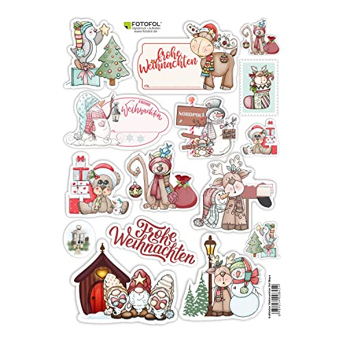 Set Aufkleber Weihnachten - Weihnachtsaufkleber zum Beschreiben - Klebeetiketten für Geschenke - Stickers - Namensaufkleber -Weihnachtssticker Deko - Aufkleber für Weihnachtsfeiertage von FOTOFOL