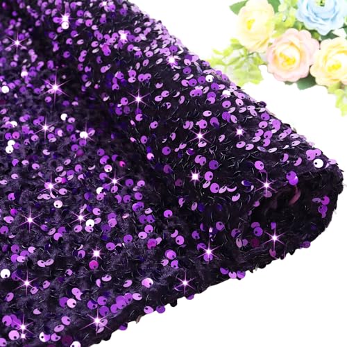 FOTSHARER Lila Paillettenstoff von The Yard 2 Yards Glitzer Pailletten Stoff für sensorische Wand Pailletten Flip Stoff bestickter Paillettenstoff für Kleidung DIY Handwerk Meerjungfrau funkelndes FOTSHARER Lila Paillettenstoff von The Yard 2 Yards Glitzer Pailletten Stoff für sensorische Wand Pailletten Flip Stoff bestickter Paillettenstoff für Kleidung DIY Handwerk Meerjungfrau funkelndes von FOTSHARER
