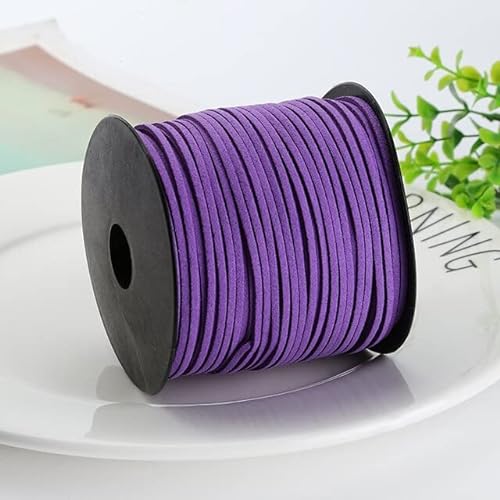 5yards/lot 2.6mm Flat Faux Suede Braided Cord Korean Velvet Leather Handmade Thread String Rope For DIY Jewelry Making Supplies von FOULA