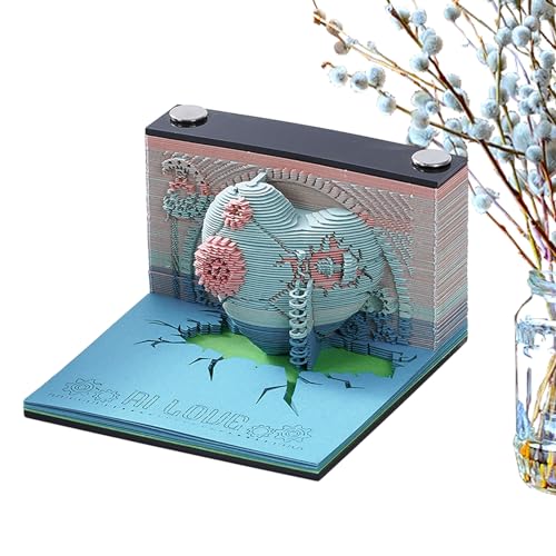 FOUNCY 3D-Notizblock, 3D-Notizblock Art 2024 – täglicher Notizblock für Kunst 'Schnitzereien, 3D-Tabellenkalender, Notizblock für DIY-Notizen, Cartoon-Geschenk FOUNCY 3D-Notizblock, 3D-Notizblock Art 2024 – täglicher Notizblock für Kunst 'Schnitzereien, 3D-Tabellenkalender, Notizblock für DIY-Notizen, Cartoon-Geschenk von FOUNCY