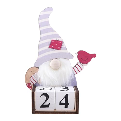 FOUNCY Weihnachts-Countdown-Dekoration, Adventskalender mit Countdown für Weihnachten aus Holz – Wichtel aus Holz mit Zahl und Datum, weihnachtliche Tischdekoration für Tische, Haus, FOUNCY Weihnachts-Countdown-Dekoration, Adventskalender mit Countdown für Weihnachten aus Holz – Wichtel aus Holz mit Zahl und Datum, weihnachtliche Tischdekoration für Tische, Haus, von FOUNCY