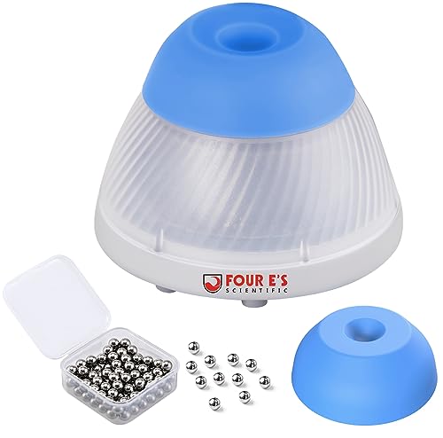 Vortex Mixer mit 100-pcs Stahlkugel, schnelles Mischen Touch Mode, 5.5 mm Orbit und 5000 Drehzahl, Vortex Shaking Mixer für Acrylfarbe Nagellack Labor Reagenzglas Four E's Scientific von FOUR E'S SCIENTIFIC