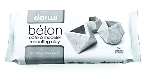 darwi DA0820500000C - Packung Modelliermasse Beton 500g, mit feiner Körnung, selbsthärtend, ideal für Bastelaktivitäten, Weiß, 1 Pack darwi DA0820500000C - Packung Modelliermasse Beton 500g, mit feiner Körnung, selbsthärtend, ideal für Bastelaktivitäten, Weiß, 1 Pack von DARWI