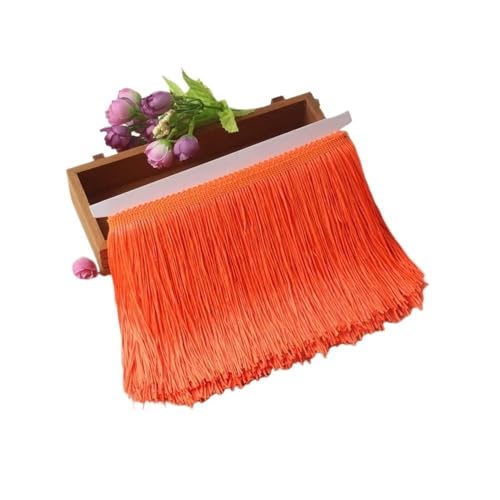 10 Meter Seide Fransen Trim 15cm Quaste Spitze für Latin Tanzkleid Nähen Vorhang (Grün) von FOVAOK