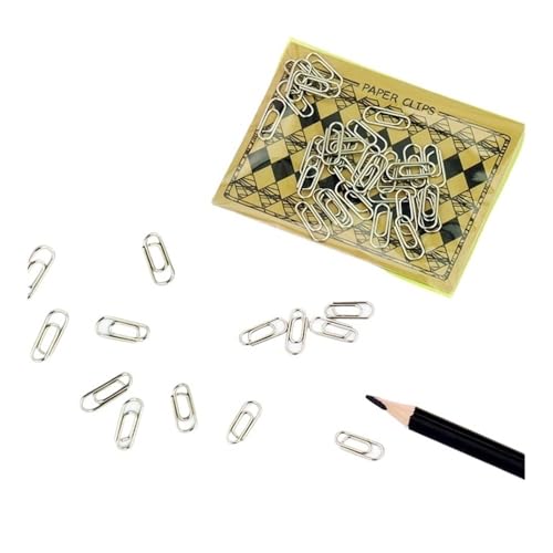 50 Stück / Tasche Mini Herz Gold Rosegold Farbe Clip Lesezeichen Büroklammer Bürodeklammern Patchwork-Clip (Silber ohne Herzen) von FOVAOK