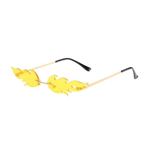 FOVAOK Damen-Sonnenbrille, trendig, randlos, Metallrahmen, entspiegelt, für Party, Cosplay, Gold-Lila FOVAOK Damen-Sonnenbrille, trendig, randlos, Metallrahmen, entspiegelt, für Party, Cosplay, Gold-Lila von FOVAOK
