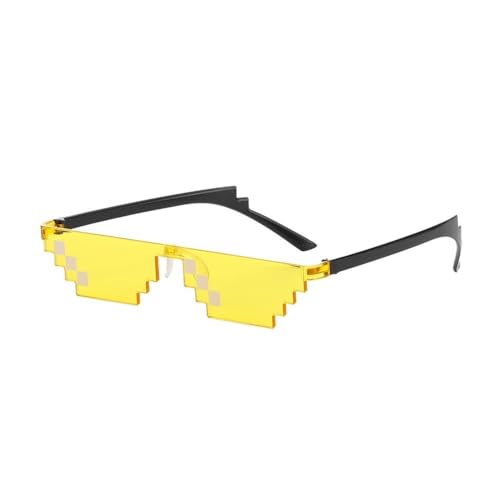 FOVAOK Mosaik-Sonnenbrille, Trick-Spielzeug, Thug Life Brille, Pixel-Schwarz, Mosaik-Sonnenbrille, coole Witze, lustiges Spielzeug (C2) von FOVAOK