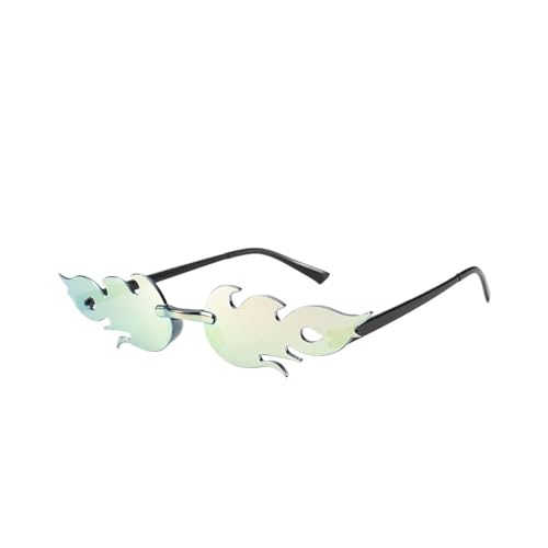 FOVAOK Sonnenbrille für Damen, trendig, randlos, Metallrahmen, Sonnenbrille, Party, Cosplay, Eyewea(C10) von FOVAOK