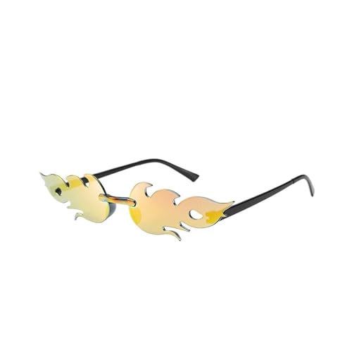 FOVAOK Sonnenbrille für Damen, trendig, randlos, Metallrahmen, Sonnenbrille, Party, Cosplay, Eyewea (C13) von FOVAOK