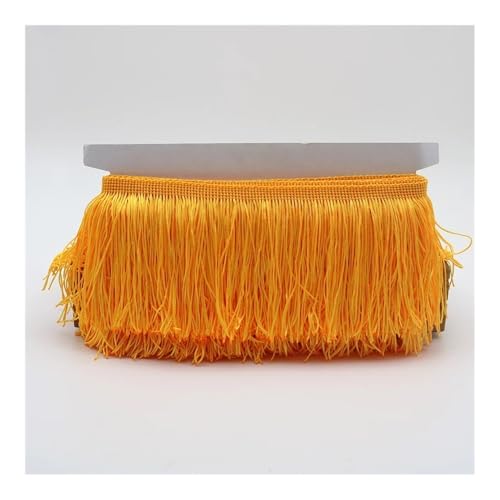 Fransenborte aus Polyester, 15 cm lang, für Vorhänge, Kleidung, Fransen zum Nähen, Basteln, goldfarben von FOVAOK
