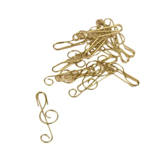 Kreative Büroklammern, Lesezeichen-Halter, aus Metall, für Büro, Schule, Zuhause (Gold, 40 Stück) von FOVAOK