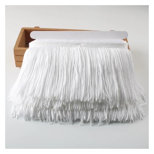 Spitzenband mit Fransen, Spitze, Quasten, 10 cm, DIY-Dekoration, Kleid, Bühnenaufführung, Spitzenband (weiß) von FOVAOK