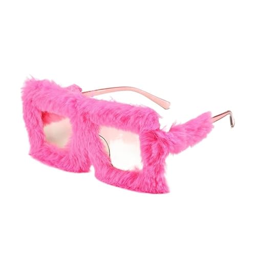 Übergroße Plüsch Sonnenbrille Weich flauschig Winter Töne Quadrat Party Sonnenbrille Weihnachten Halloween NEU Brille (C20) von FOVAOK