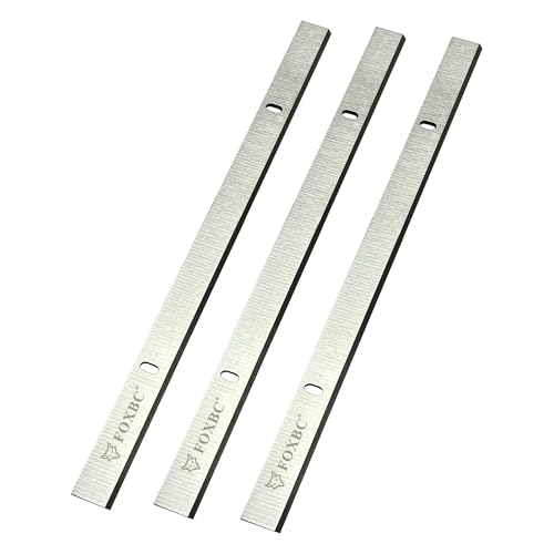 FOXBC Hobelmesser, 33 cm, Hochgeschwindigkeitsstahl, 3er Set, Kunststoffkoffer Verpackung, Industriell, Silber, Holzkompatibel, Hobelblatt, Hobelmaschinenersatz FOXBC Hobelmesser, 33 cm, Hochgeschwindigkeitsstahl, 3er Set, Kunststoffkoffer Verpackung, Industriell, Silber, Holzkompatibel, Hobelblatt, Hobelmaschinenersatz von FOXBC