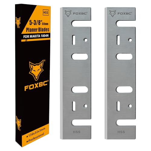 FOXBC Hobelmesser für Makita 1804N Hobelmesser 5-3/8 Zoll, 2 Stück FOXBC Hobelmesser für Makita 1804N Hobelmesser 5-3/8 Zoll, 2 Stück von FOXBC