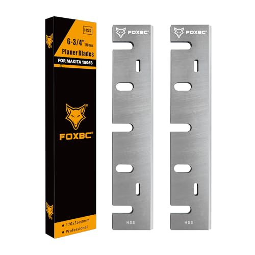 FOXBC Hobelmesser für Makita 1806B, 16,5 cm, 2 Stück FOXBC Hobelmesser für Makita 1806B, 16,5 cm, 2 Stück von FOXBC