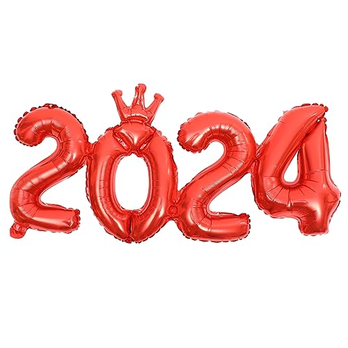FOYTOKI 2024 Neujahr Party Dekoration Set 1 Set Folienballons Mit Zahlen Krone Perfekt Für Neujahr Geburtstag Und Abschlussfeier Deko FOYTOKI 2024 Neujahr Party Dekoration Set 1 Set Folienballons Mit Zahlen Krone Perfekt Für Neujahr Geburtstag Und Abschlussfeier Deko von FOYTOKI