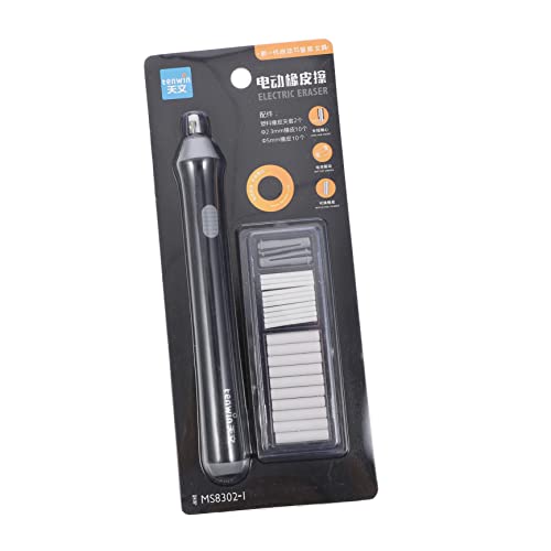 FOYTOKI 1 Satz Elektrischer Radiergummi Kindergäuer Gummi-radiergummis Automatischer Radiergummi Batterielöscher Mini-radierer Elektrischer Radierstift Tintenlöscher Abs Black von FOYTOKI
