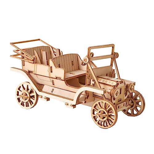 FOYTOKI 1 Satz Holzpuzzle Modellauto DIY Handgemachtes Puzzle aus Holz für Kreatives Basteln mit Anleitung Geburtstage und Feste von FOYTOKI