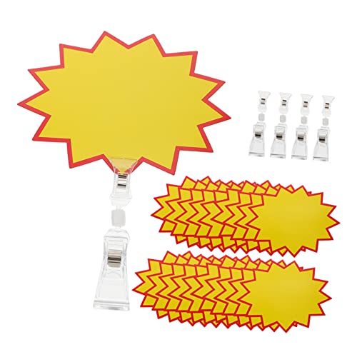 FOYTOKI 1 Satz Preisclip mit Burst Design Teilig Transparent für Preisschilder Verkaufsetiketten und Werbung im Einzelhandel Praktisch und Benutzerfreundlich für Supermärkte und Geschäfte von FOYTOKI
