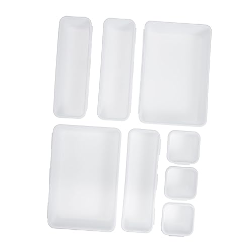 FOYTOKI 1 Satz Teiliges Kunststoff Aufbewahrungsboxen mit Fächern Transparente Organizer für Kosmetik Büro Haushalt Sortierboxen von FOYTOKI