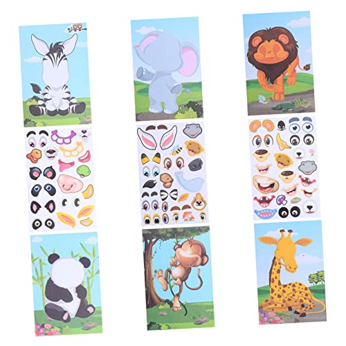 FOYTOKI 1 Satz Tier Mix und Match Sticker Teiliges zum Selbstgestalten von Tiergesichtern Kreative Aufkleber für Belohnungen und Unterrichtsaktivitäten FOYTOKI 1 Satz Tier Mix und Match Sticker Teiliges zum Selbstgestalten von Tiergesichtern Kreative Aufkleber für Belohnungen und Unterrichtsaktivitäten von FOYTOKI