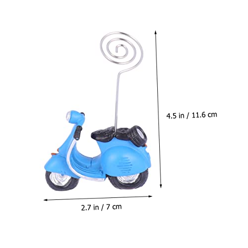 FOYTOKI 1 Stück Desktop Foto Clip Halter Form Eines Mini Elektroautos Blaue Resin Deko für Notizen Bilder und Tischmenüs für Hochzeiten Geburtstage und Veranstaltungen von FOYTOKI