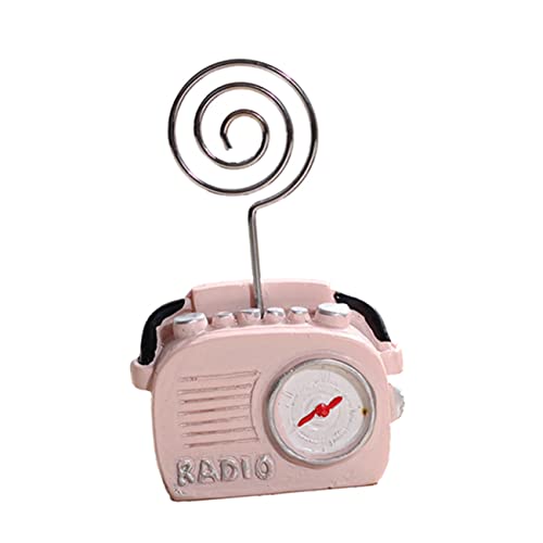FOYTOKI 1 Stück Retro Telefon Radio Form Tischkartenhalter und Foto Clip für Studenten Kreative Desktop Deko für Hochzeiten und Partys für Erinnerungen und Dekoration im Wohnzimmer von FOYTOKI