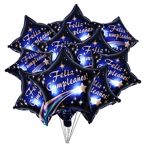 FOYTOKI 10 Stück Fünfzackiger Stern Folienballons Set Deko für Spanische Geburtstagsfeiern Einfach zu Montieren Langlebig und Wiederverwendbar FOYTOKI 10 Stück Fünfzackiger Stern Folienballons Set Deko für Spanische Geburtstagsfeiern Einfach zu Montieren Langlebig und Wiederverwendbar von FOYTOKI