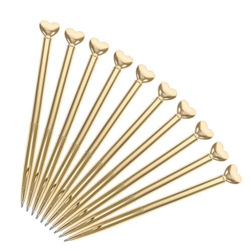 FOYTOKI 10 Stück Herz-stifte Zum Valentinstag: Metall-kugelschreiber Mit Glatter Tinte, Mittlere Spitze, 1 Mm, Für Frauen, Brautparty, Verlobung Und Das Tägliche Schreiben – Schulbedarf FOYTOKI 10 Stück Herz-stifte Zum Valentinstag: Metall-kugelschreiber Mit Glatter Tinte, Mittlere Spitze, 1 Mm, Für Frauen, Brautparty, Verlobung Und Das Tägliche Schreiben – Schulbedarf von FOYTOKI