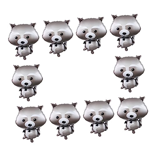 FOYTOKI 10 Stück Raccoon Folienballons Cartoon Tier Luftballons für Geburtstagsfeiern Kinderpartys und Deko Aluminium Folienballons für Fröhliche Anlässe und Gartenverschönerung FOYTOKI 10 Stück Raccoon Folienballons Cartoon Tier Luftballons für Geburtstagsfeiern Kinderpartys und Deko Aluminium Folienballons für Fröhliche Anlässe und Gartenverschönerung von FOYTOKI