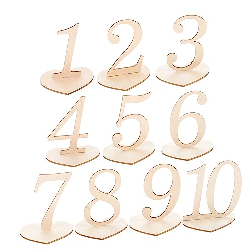 FOYTOKI 10 Stück Teiliges Holz Tischnummern Hochzeit mit Herzform Langlebige Sitzplatzkarten für Hochzeitsfeier Geburtstage und Festlichkeiten Praktische Tischdekoration für Einfache FOYTOKI 10 Stück Teiliges Holz Tischnummern Hochzeit mit Herzform Langlebige Sitzplatzkarten für Hochzeitsfeier Geburtstage und Festlichkeiten Praktische Tischdekoration für Einfache von FOYTOKI