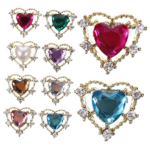 FOYTOKI 10 Stück Teiliges Nagelkunst Zubehör Herzförmige Charms aus Langlebigem für Maniküre Diy Schmuck und Bastelprojekte Valentinstag Zufällige Farbe FOYTOKI 10 Stück Teiliges Nagelkunst Zubehör Herzförmige Charms aus Langlebigem für Maniküre Diy Schmuck und Bastelprojekte Valentinstag Zufällige Farbe von FOYTOKI