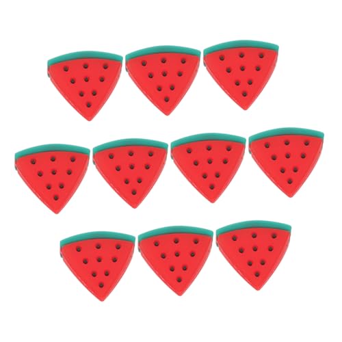 FOYTOKI 10 Stück Teiliges Silikon Bleistiftkappen in Süßem Wassermelonen design Flexible Elastische Schutzkappen für Bleistiftspitzen Cartoon Stiftkappen als Dekorative Strapazierfähige von FOYTOKI